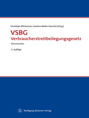 cover image of VSBG--Verbraucherstreitbeilegungsgesetz